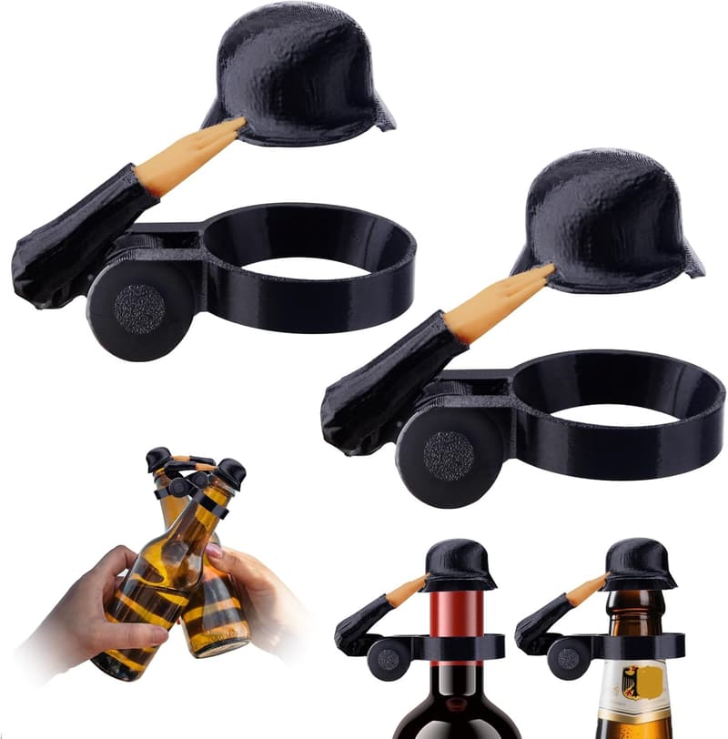 Lustiger Bierflaschenhelm für Soldaten – 2er Set, wiederverwendbar und dekorativ