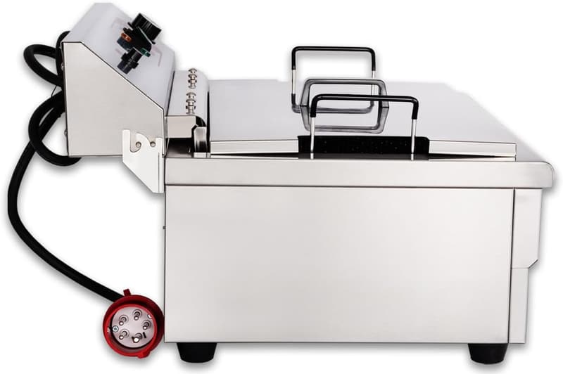 Profi Kaltzonen-Fritteuse 20l Edelstahl mit Doppelheizspirale