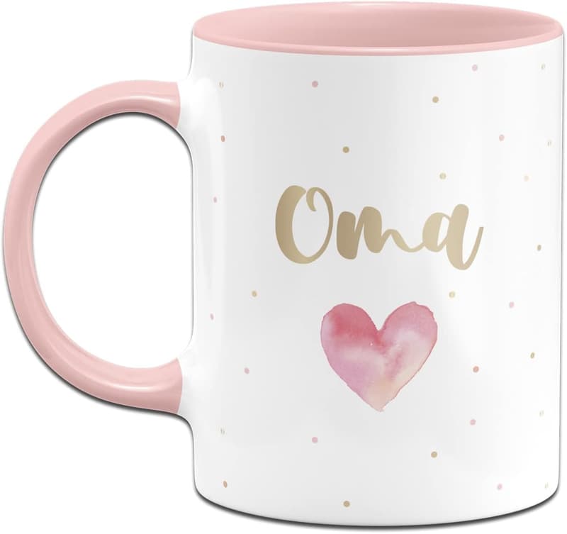 Kaffeetasse für Oma mit Herz - Geschenk für die beste Großmutter