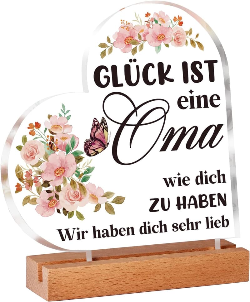 Geburtstagsgeschenk für Oma – Dekorative Acrylornamente