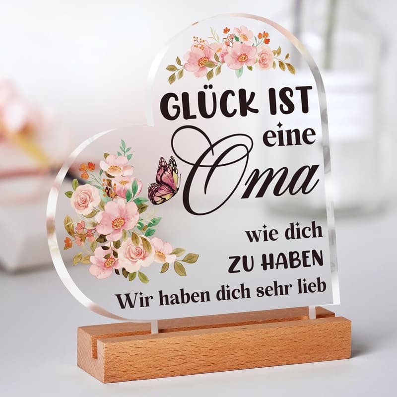 Geburtstagsgeschenk für Oma – Dekorative Acrylornamente