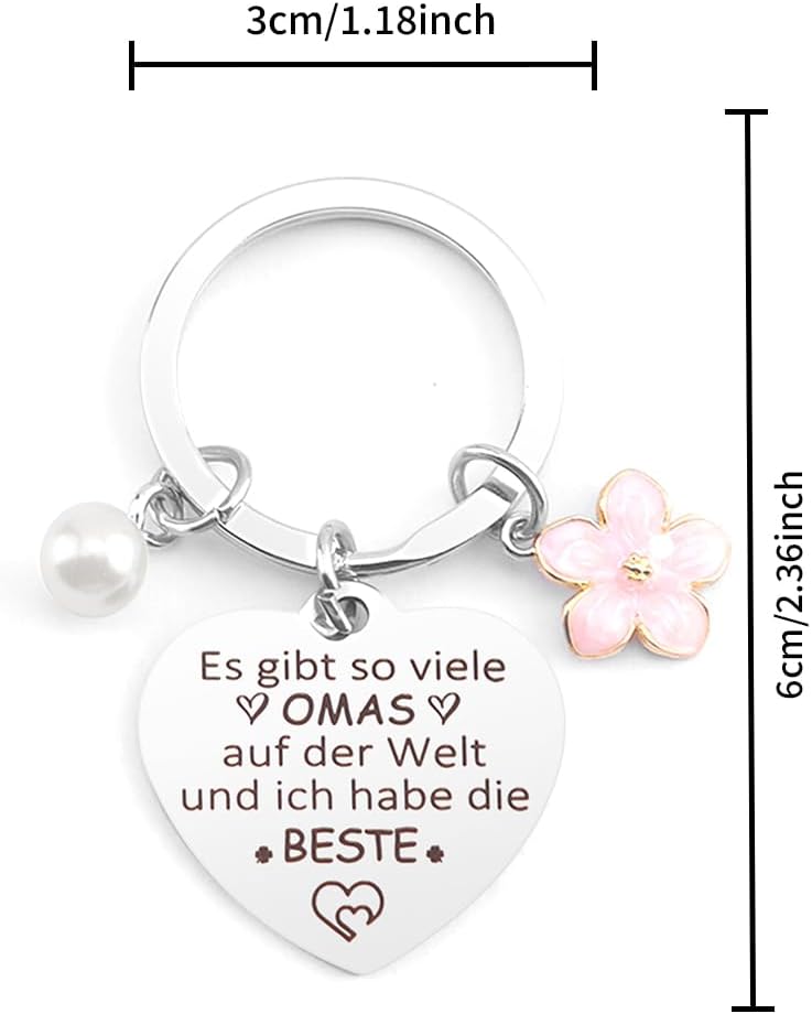 Oma Schlüsselanhänger – Personalisiertes Geschenk für Muttertag oder Geburtstag