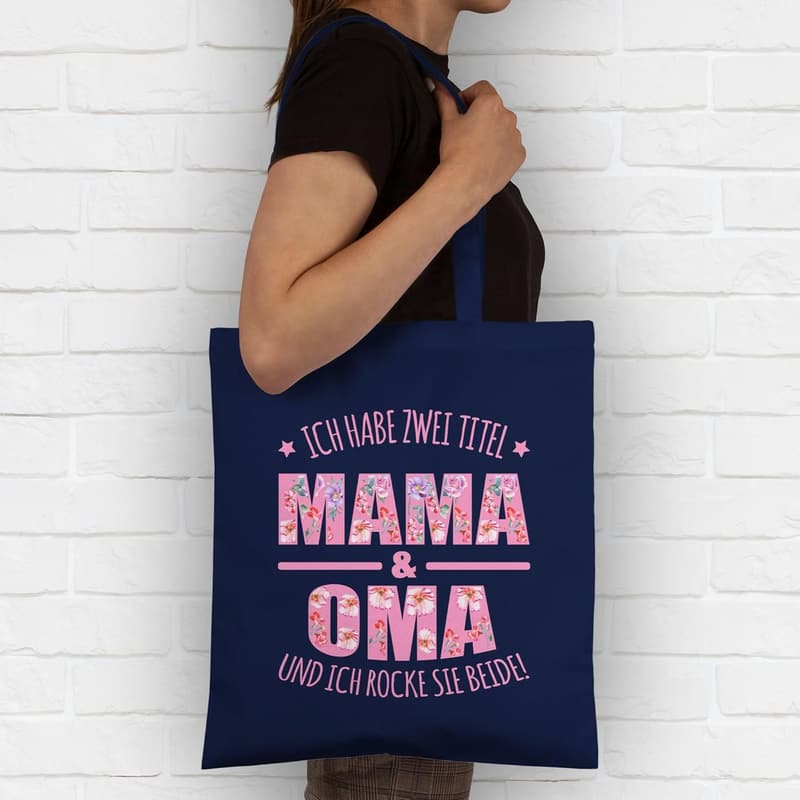 Muttertagsgeschenk: Baumwolltasche für Mama und Oma
