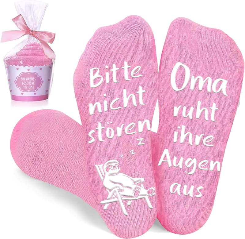 Lustige Socken Geschenk zum Geburtstag für Oma und Opa