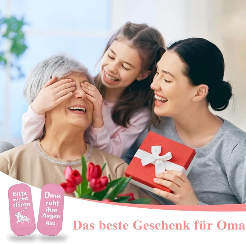 Lustige Socken Geschenk zum Geburtstag für Oma und Opa