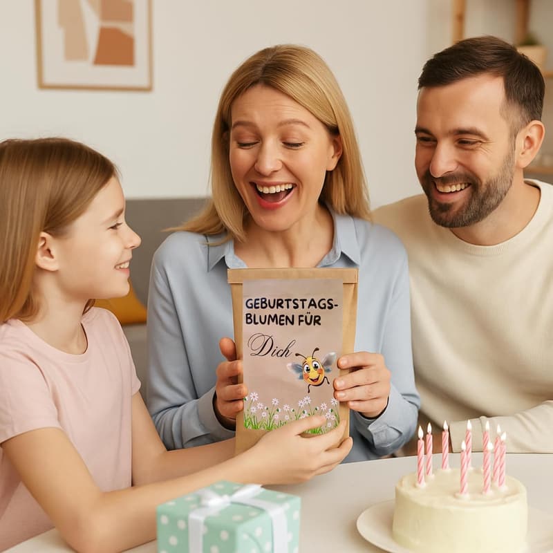 Geburtstagsgeschenk: Blumensamen Pflanzset für Frauen
