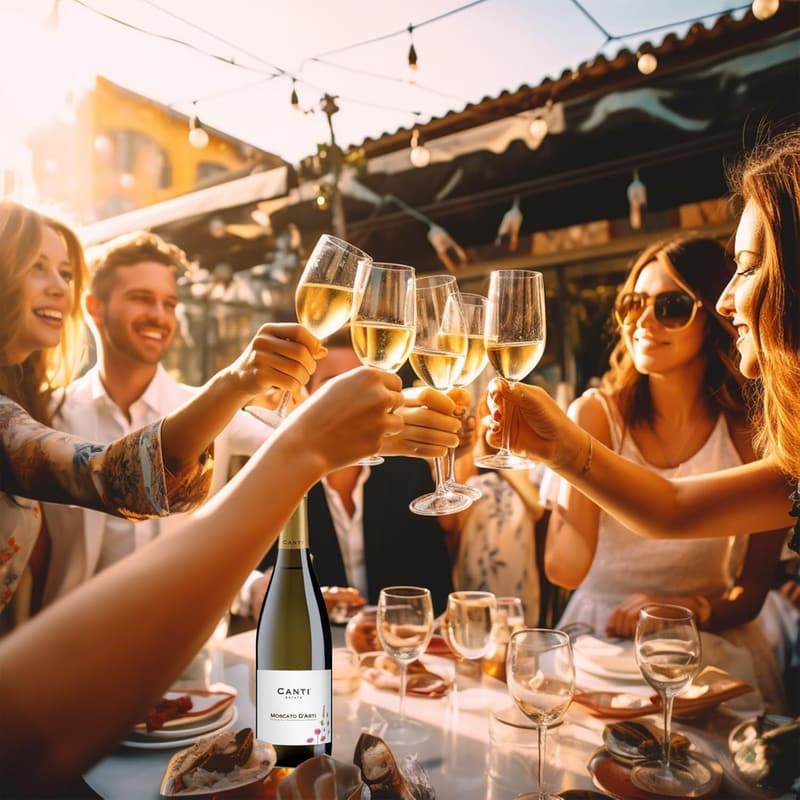 Moscato d'Asti D.O.C.G. - Italiens süßer Spritzwein 750 ml