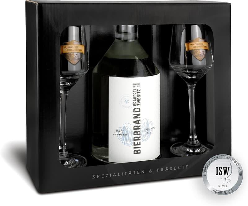 Bierbrand Geschenkset mit 0,5l und zwei Gläsern für Bierliebhaber