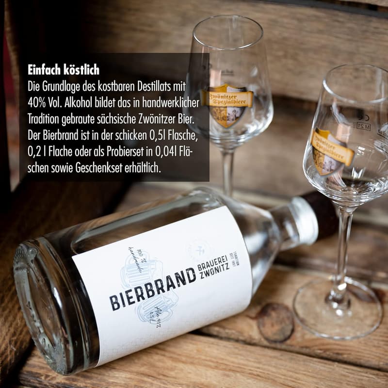 Bierbrand Geschenkset mit 0,5l und zwei Gläsern für Bierliebhaber