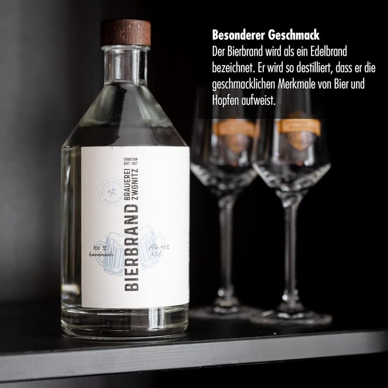 Bierbrand Geschenkset mit 0,5l und zwei Gläsern für Bierliebhaber