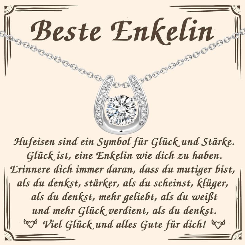 Hufeisen Glücksbringer Halskette für Mädchen – Prüfungs- und Geburtstagsgeschenk