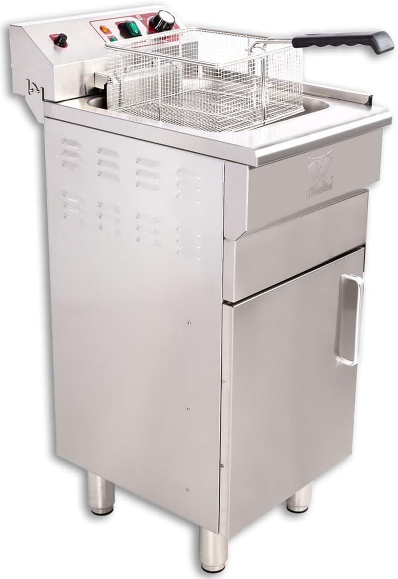 Profi Gastro Standfritteuse 16L Edelstahl, 5000W, mit Unterschrank