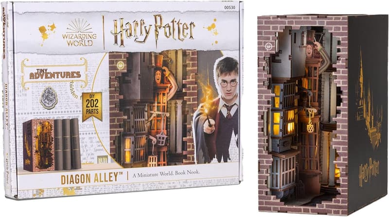 Harry Potter Diagon Alley 3D Miniaturhaus als Buchstütze für Fans