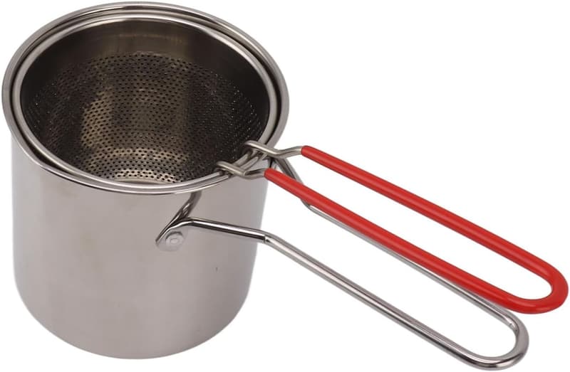 Edelstahl Mini-Fritteuse für schnelles Frittieren mit Abtropfkorb