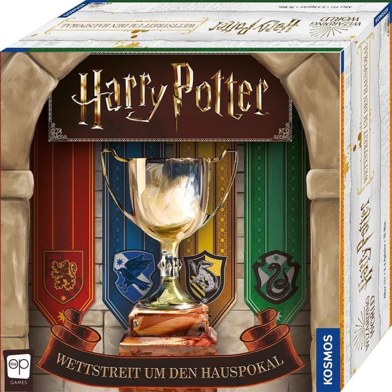 Harry Potter Wettstreit um den Hauspokal für 2-4 Spieler ab 11 Jahren, mit 3D-Stundengläsern