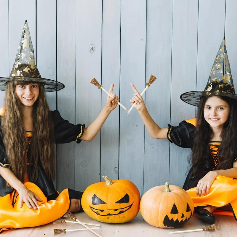 12 Stück Hexenbesen Bleistifte für Halloween-Feste