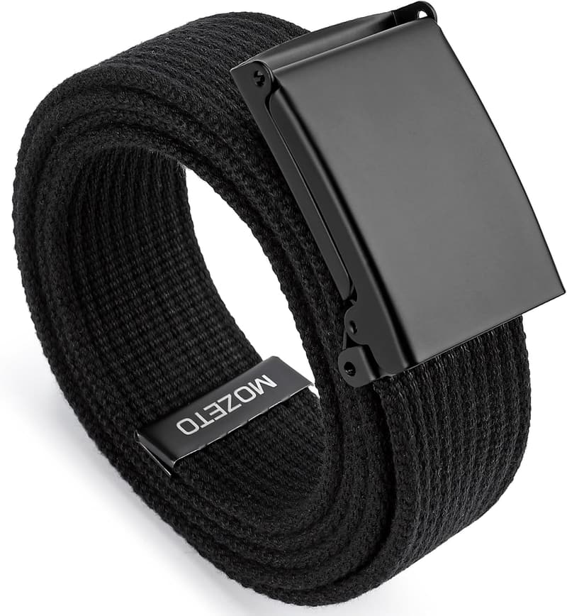 Verstellbarer Unisex Canvas-Gürtel für Herren 115-145 cm, 3,8 cm breit