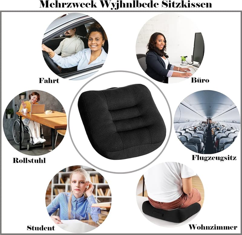 Ergonomisches Sitzkissen aus Polyester, 40x40 cm, für Stühle und Büro