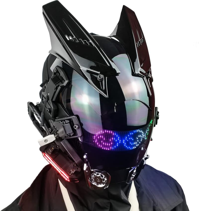 Cyberpunk Helm für Erwachsene - Futuristische Techwear Maske für Cosplay
