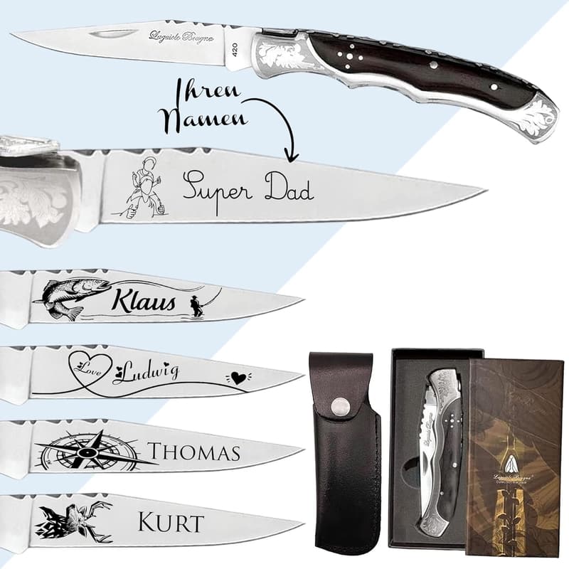 Personalisiertes Klappmesser mit Gravur – Geschenkidee für Herren