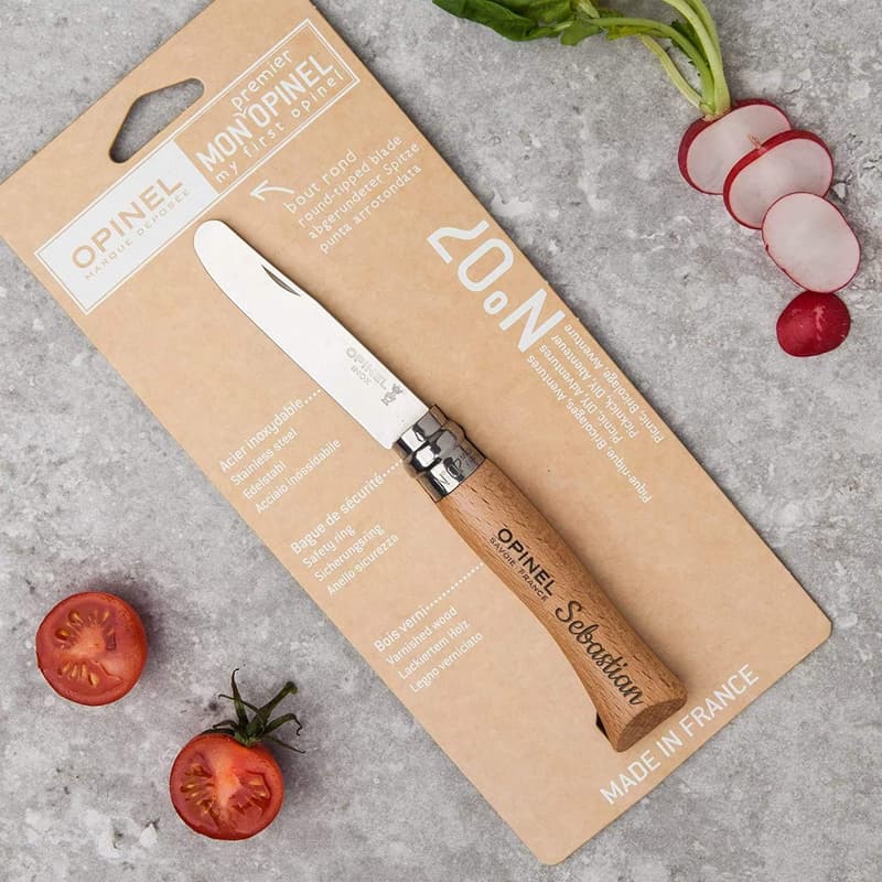 Personalisierbares OPINEL Schnitzmesser für Kinder - Hochwertige Lasergravur