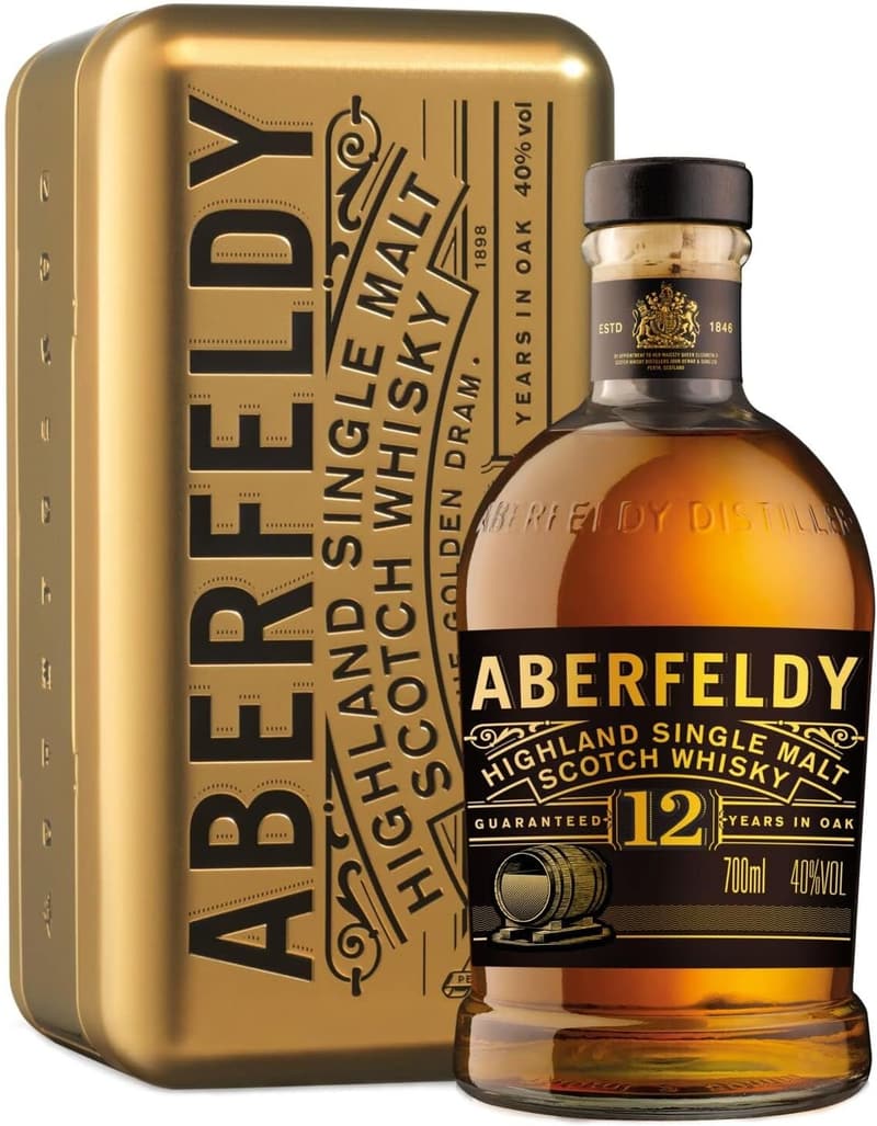 Aberfeldy 12 Jahre Single Malt Whisky in Goldbarren-Dose, 40 Vol.%