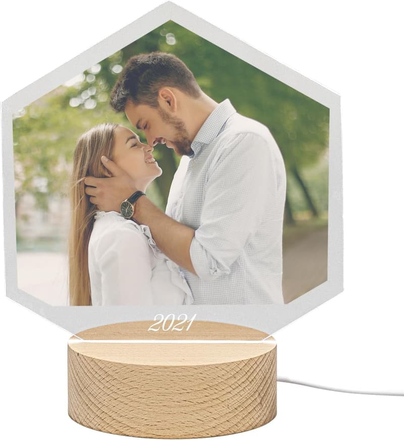 Personalisierte Acryglas-Fotoleinwand zum Jahrestag mit Wunschtext