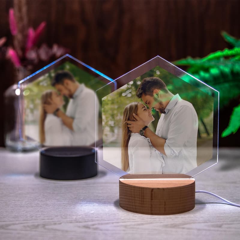 Personalisierte Acryglas-Fotoleinwand zum Jahrestag mit Wunschtext