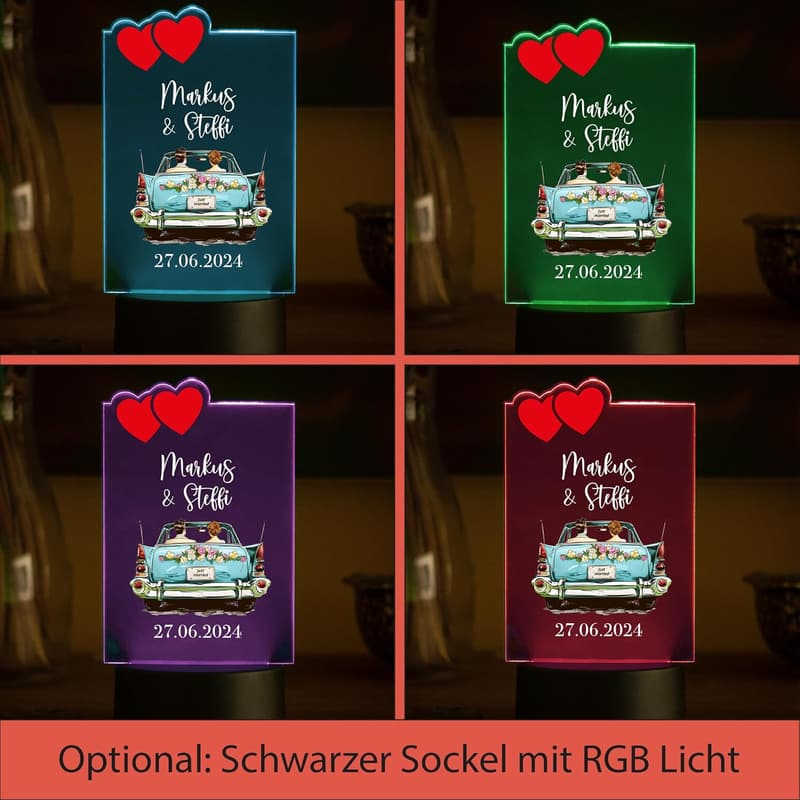 Personalisierte Acryglas-Fotoleinwand zum Jahrestag mit Wunschtext