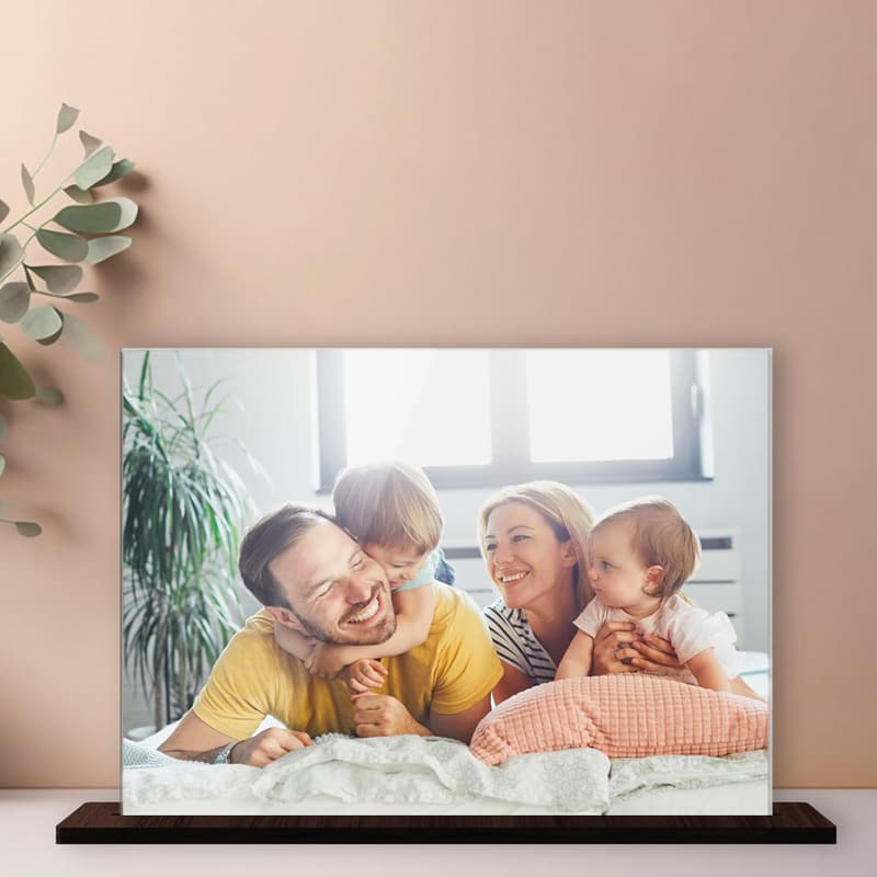 Personalisierte Acrylglasbild mit Foto und Wunschtext für Geburtstage