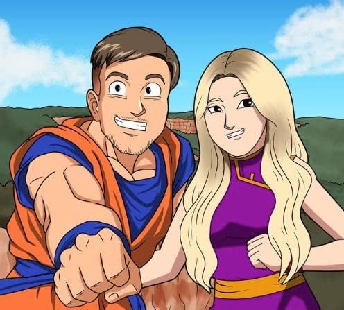 Personalisierte Cartoon-Körperzeichnung Dragon Ball Z – Handgefertigtes Wandbildgeschenk