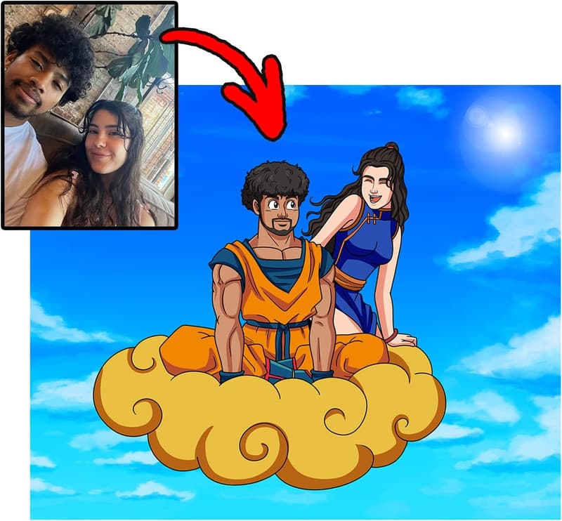 Personalisiertes Dragonball Z Poster mit deinem Foto – ideales Anime Geschenk