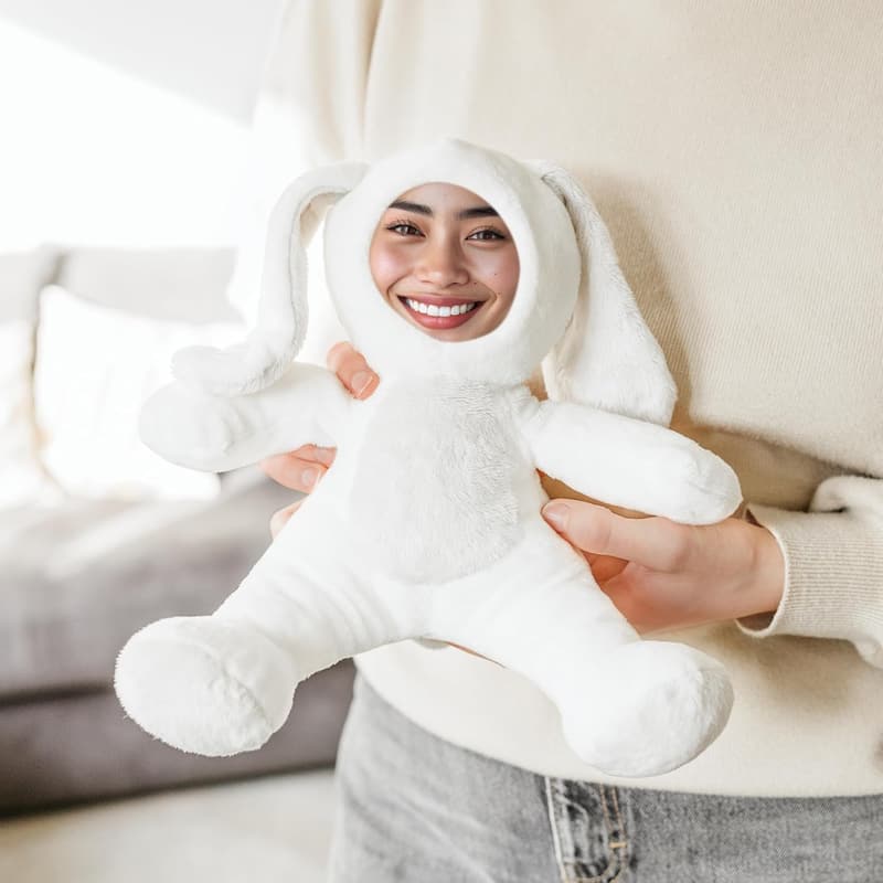 Personalisierte Foto-Kuscheltier-Geburtstagsgeschenk (30 cm) für Paare