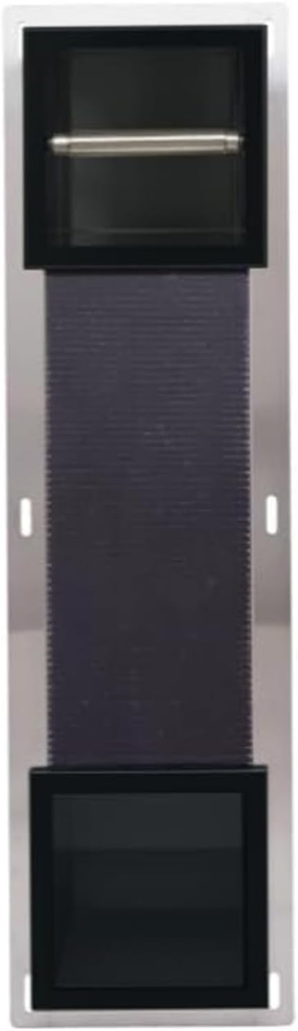 Toilettenpapierhalter Wandmontage – BAD LAND Unterputz WC Nische in Schwarz