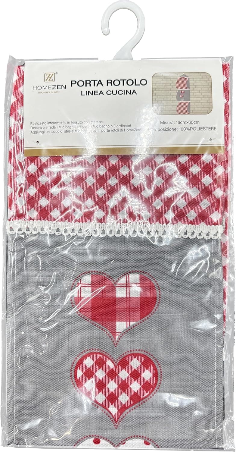 Bestickter Toilettenpapierhalter mit 3 Stoffrollen im Shabby Chic