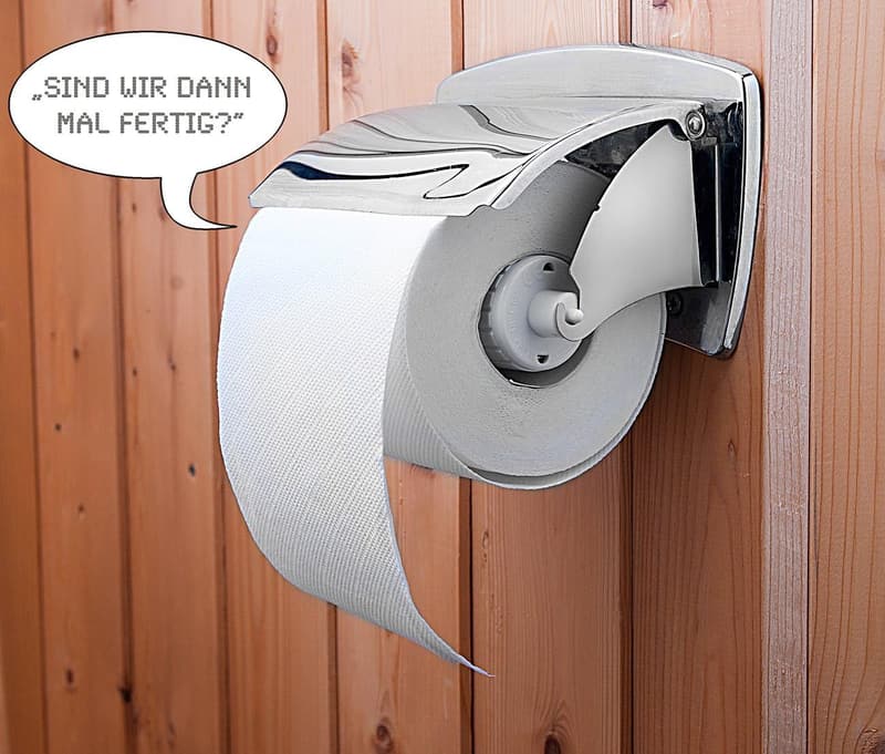 Sprechender Toilettenpapierhalter mit Textaufzeichnungsknopf