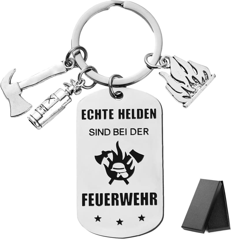 Schlüsselanhänger Feuerwehrmann - Glücksbringer für Männer zur Geburtstagsfeier