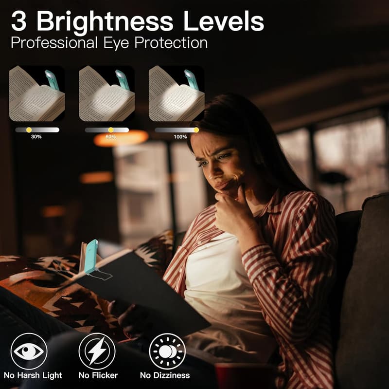 Rechargeable Clip-on Book Lamp | Perfect Christmas Gift for Readers