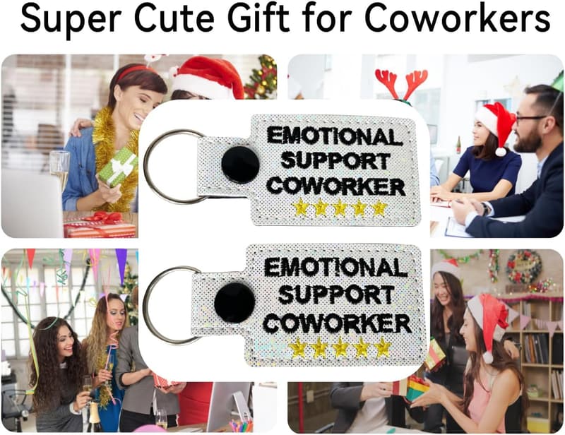 Christmas Emotional Support Keychain for Coworkers
