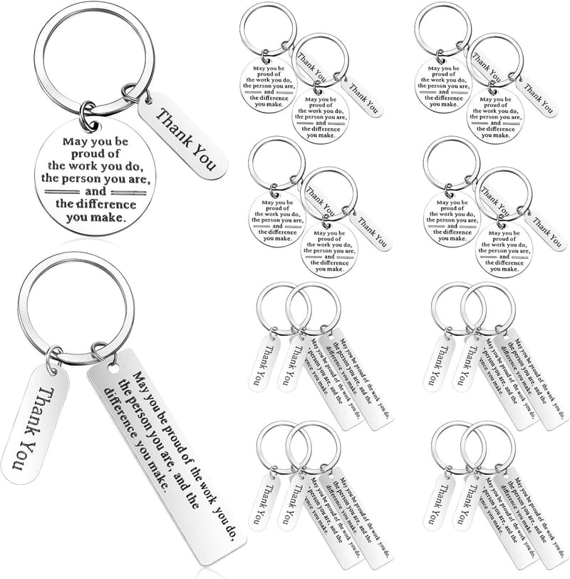 Employee Appreciation Keychain Gift Set - 16 Pcs