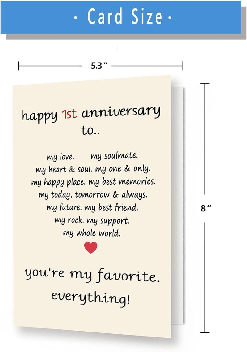 1st Anniversary Funny Card for Couples