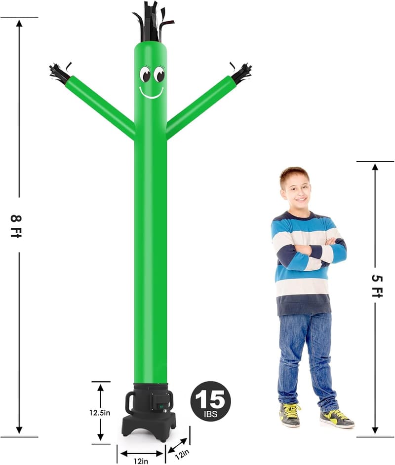 Inflatable Waving Man Dancer with Blower - 8FT Green