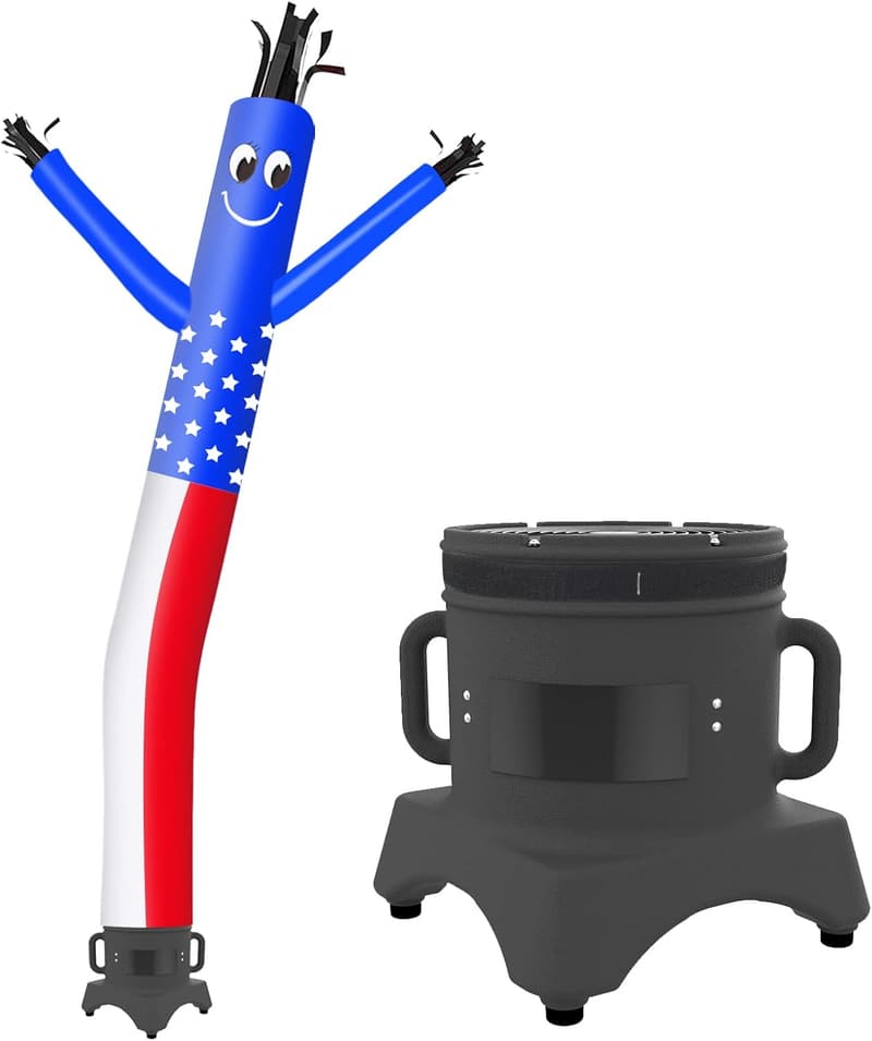 Inflatable Waving Tube Man Puppet for Store Sign - 10ft (US Flag)