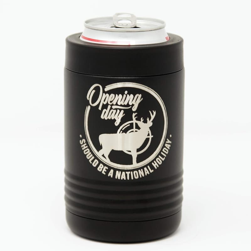 Engraved Cold Beverage Can Cooler - Insulated Hunting Gift for Men