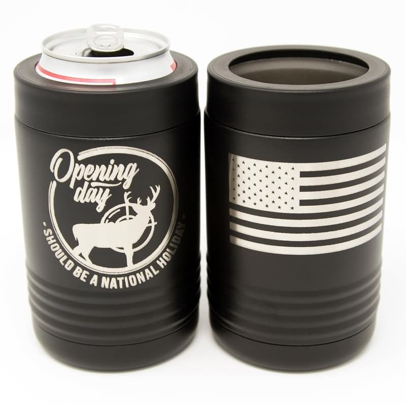 Engraved Cold Beverage Can Cooler - Insulated Hunting Gift for Men