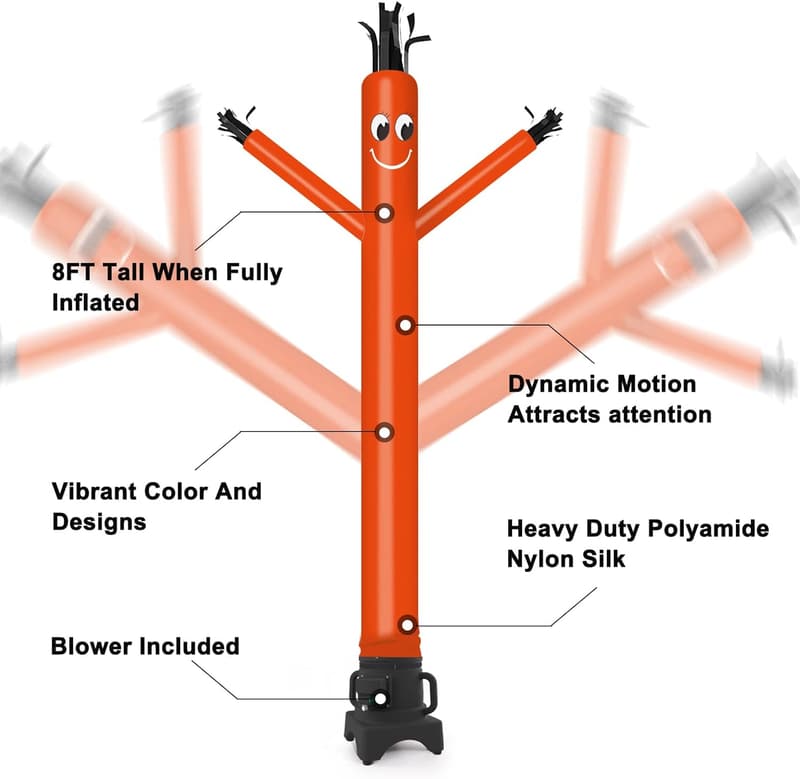 8FT Fly Puppet Dancer Set with Blower (Orange)