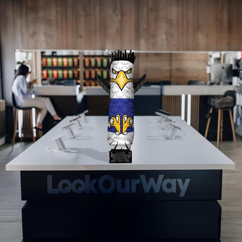 Bald Eagle Inflatable Tube Man Set for Desktop Advertising