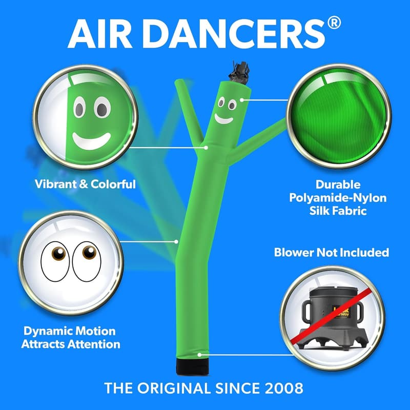 10ft Green Inflatable Tube Man for Business Promotion