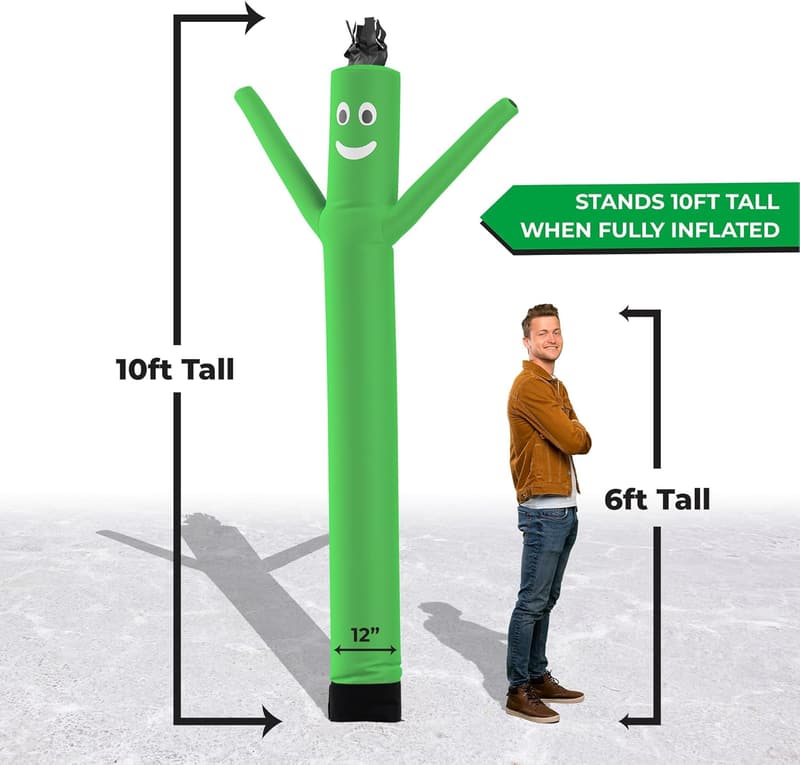 10ft Green Inflatable Tube Man for Business Promotion