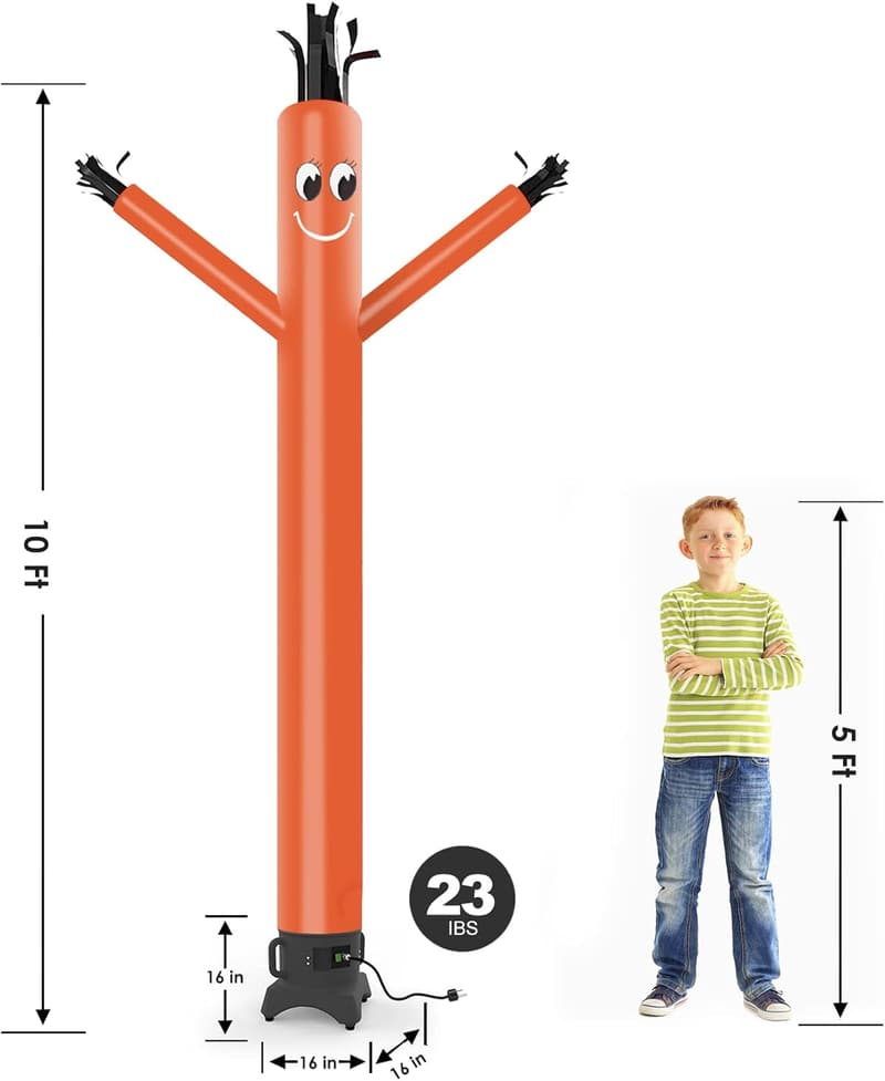 Inflatable Waving Tube Man Puppet for Store Sign - 10ft Orange